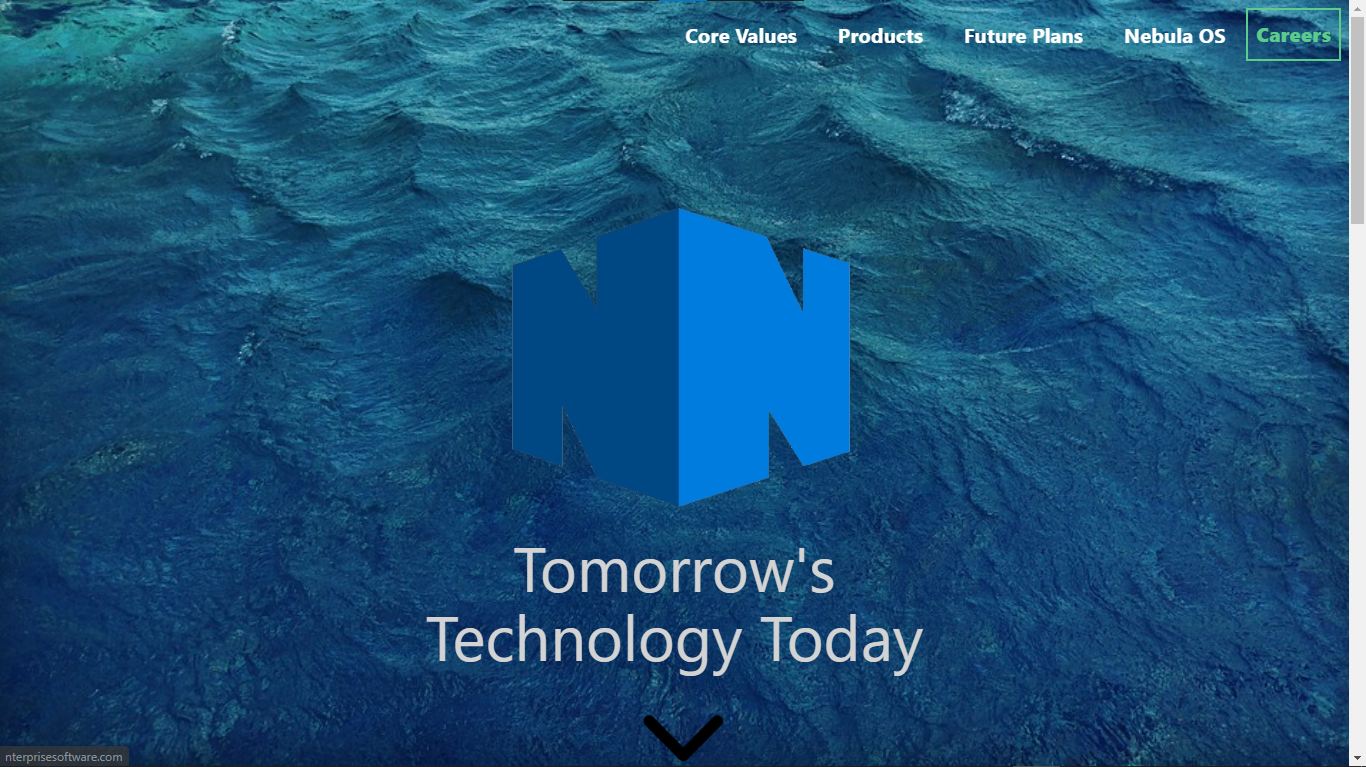 A watery background on a homepage